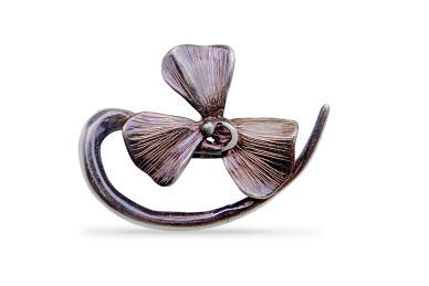 Silver brooch - Leaves 7