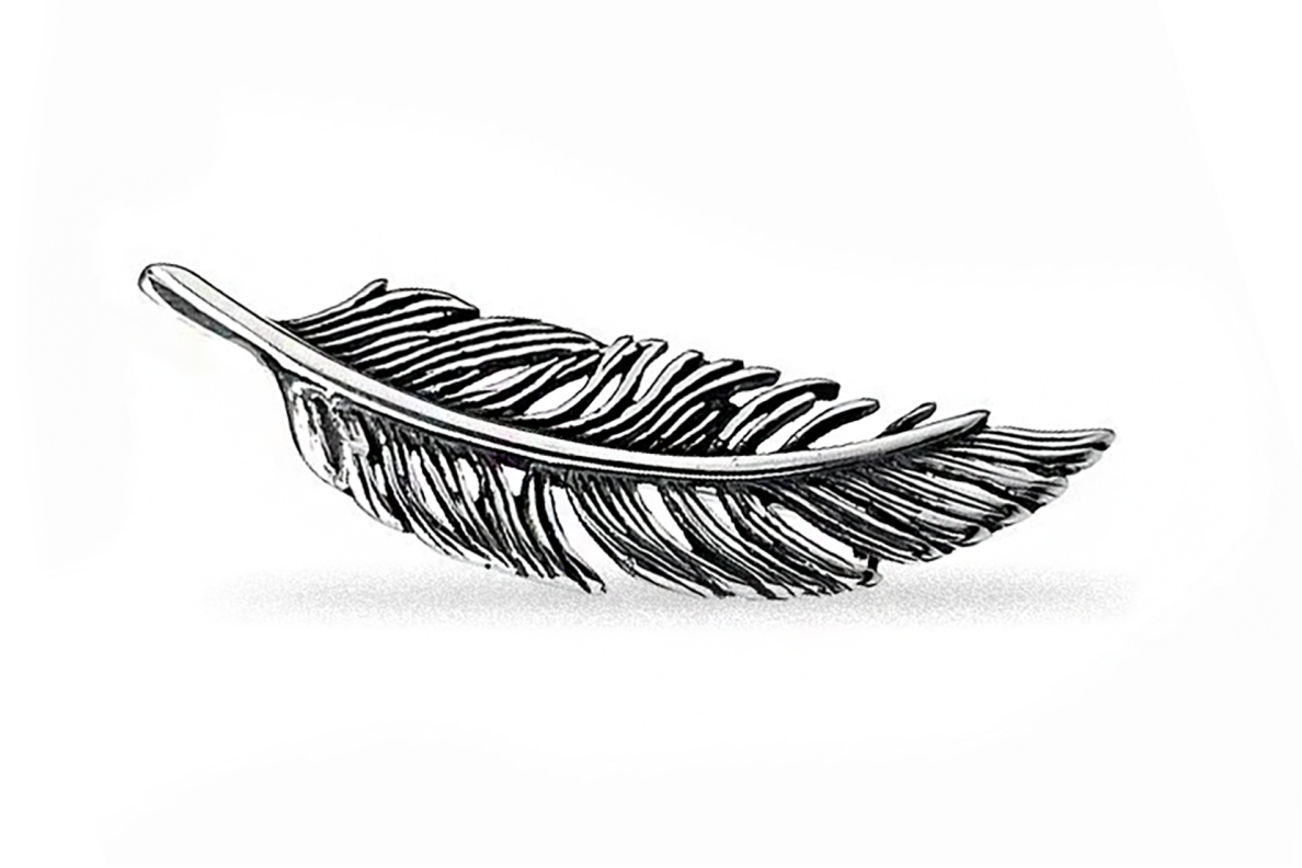 Silver Feather Brooch SA395400410