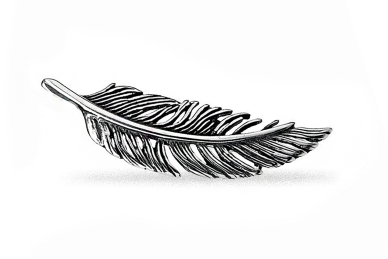 Silver Feather Brooch SA395400410 Silver Feather Brooch SA395400410