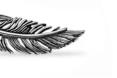 Silver Feather Brooch SA395400410 2 Silver Feather Brooch SA395400410 2