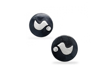 Round Bird Earrings Round Bird Earrings