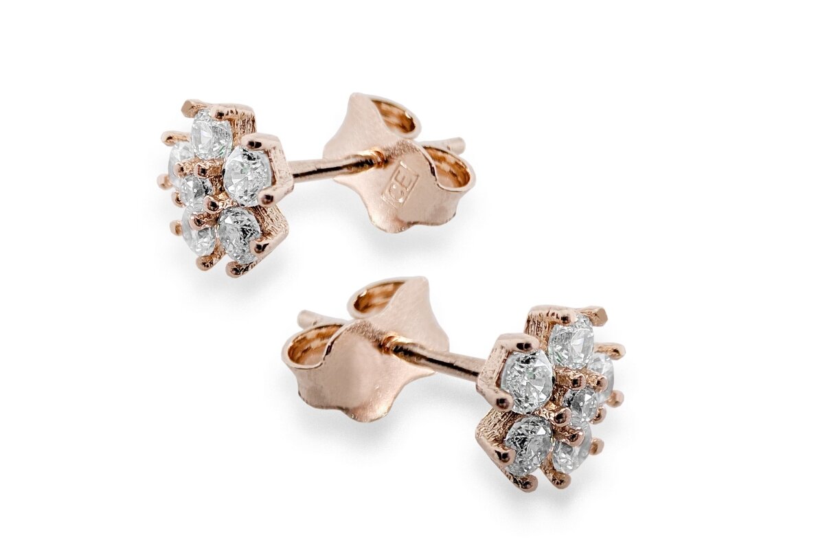 Gold earrings - Flowers 1