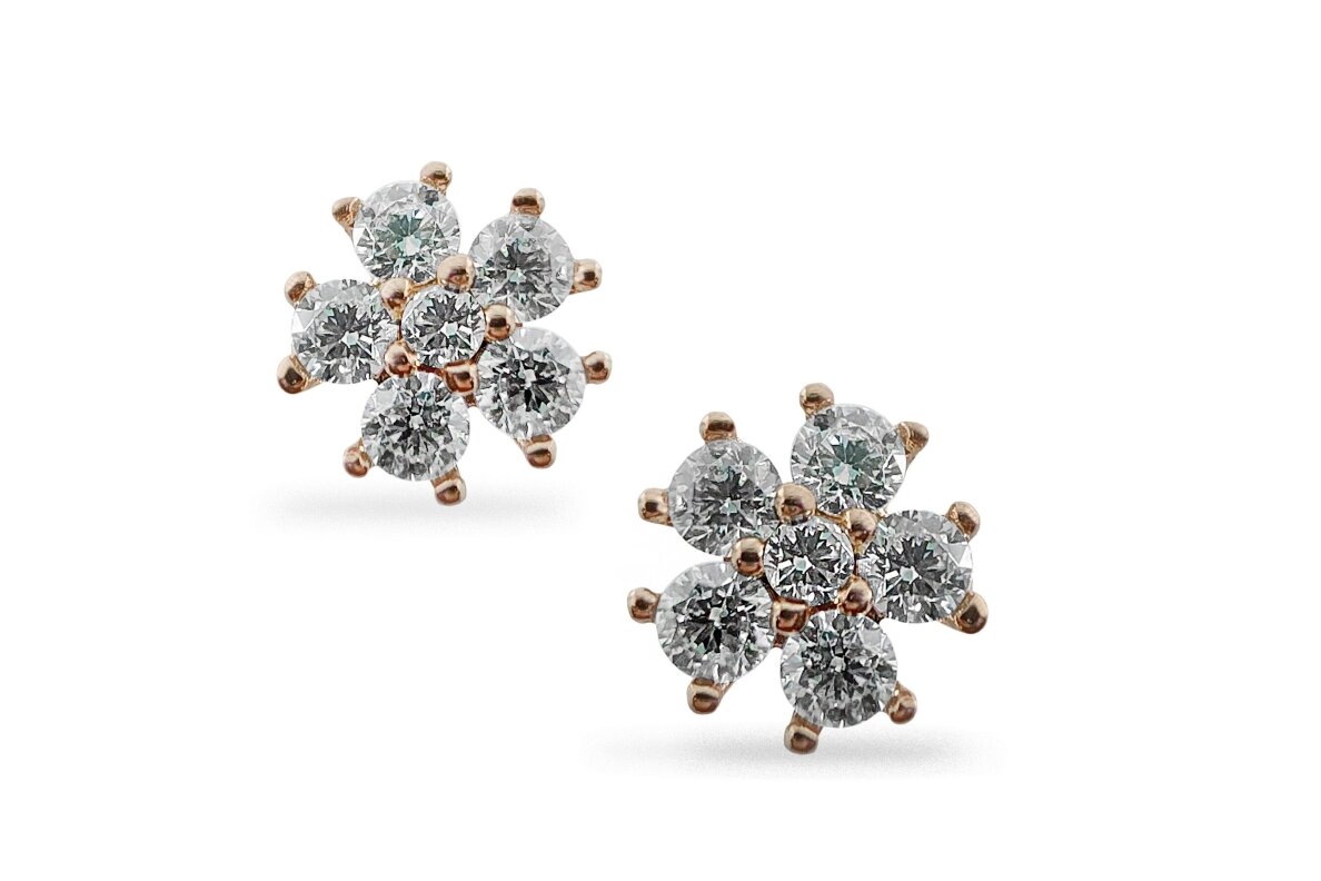 Gold earrings - Flowers Gold earrings - Flowers