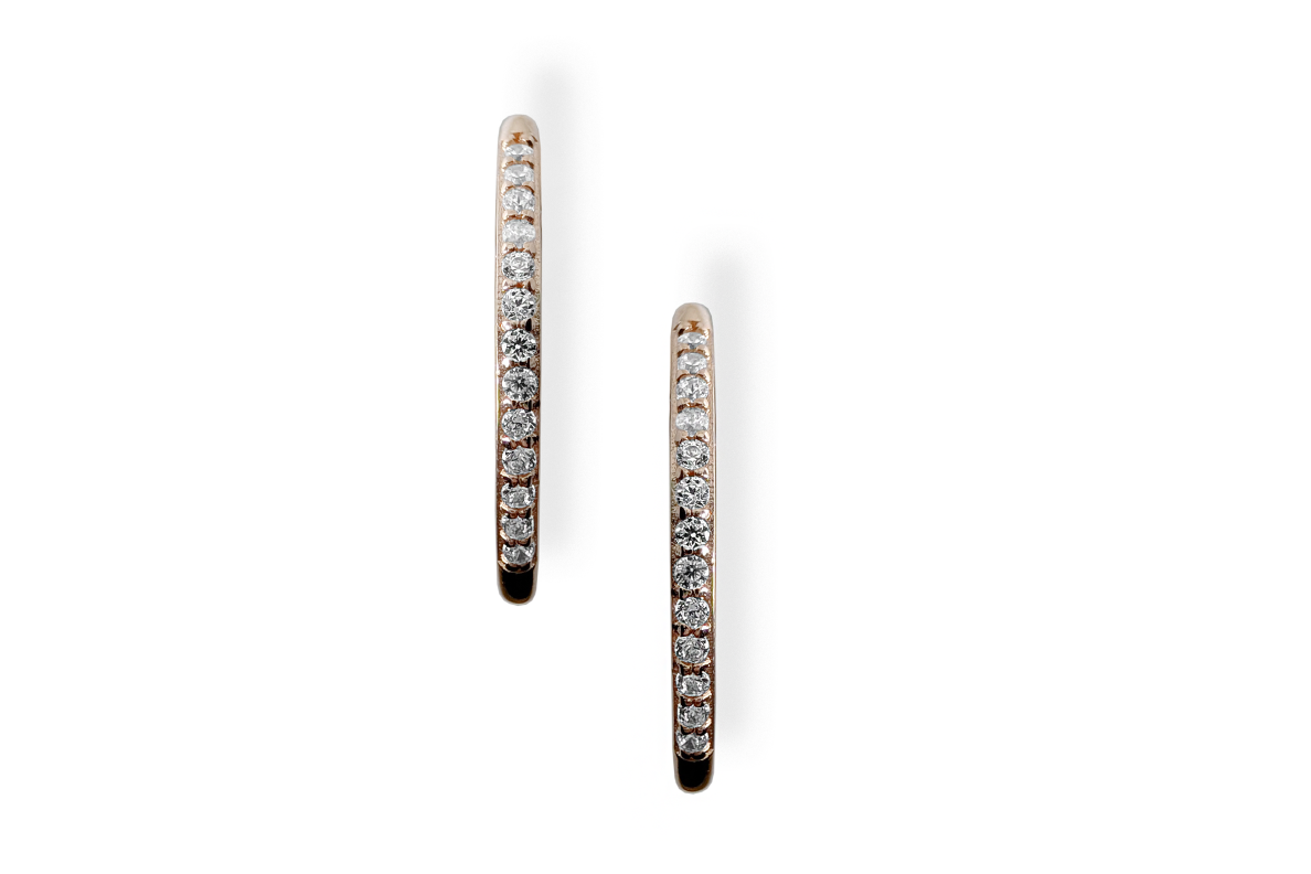 Gold earrings with Zircons 1 Gold earrings with Zircons 1