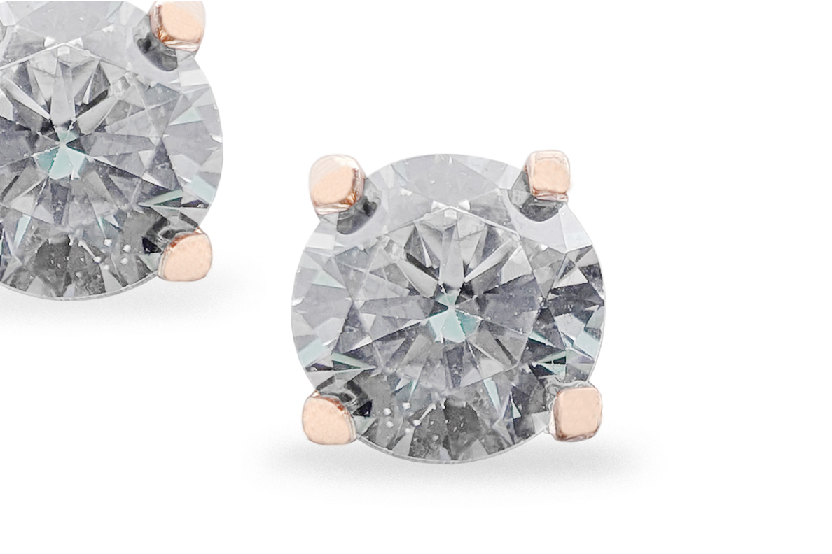 Gold earrings with Zircon 2 Gold earrings with Zircon 2