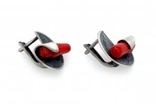 Earrings with dyed coral A2988400440
