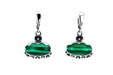 Earrings with malachite A2666301160