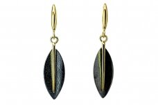 Oxidised Silver Earrings with Gold Plated Elements