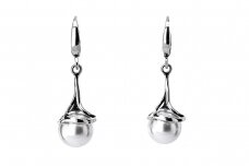 Earrings with Crystal Glass Pearl