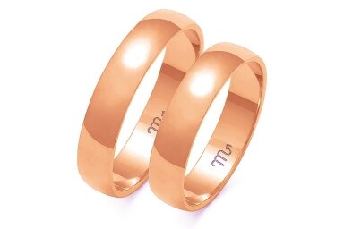Gold wedding ring 4,5mm