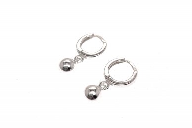 Silver Hoop Earrings with pendant AU1111500240 4