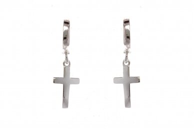 Silver Hoop Earrings with pendant AU1111500240 7