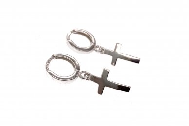 Silver Hoop Earrings with pendant AU1111500240 8