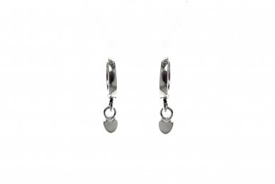 Silver Hoop Earrings with pendant AU1111500240 5