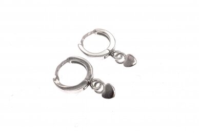 Silver Hoop Earrings with pendant AU1111500240 6