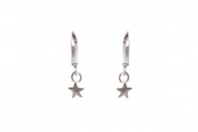 Silver Hoop Earrings with pendant AU1111500240 1