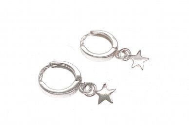Silver Hoop Earrings with pendant AU1111500240 2