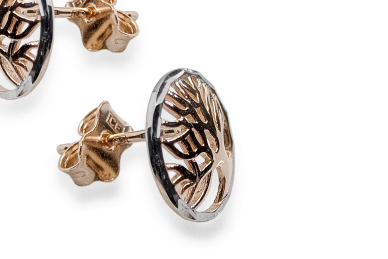 Gold earrings - Trees 1 Gold earrings - Trees 1