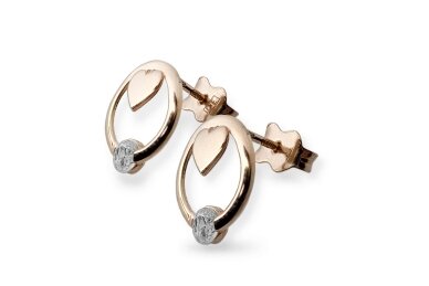 Gold earrings - Hearts 1