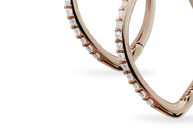 Gold earrings with Zircons 2 Gold earrings with Zircons 2