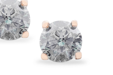 Gold earrings with Zircon 2 Gold earrings with Zircon 2