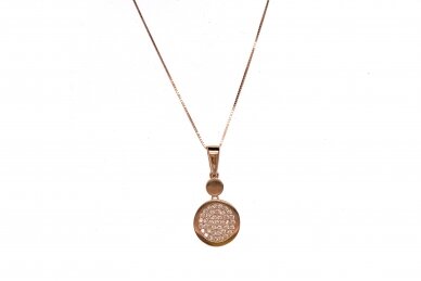 Gold pendant with zircons P15182110