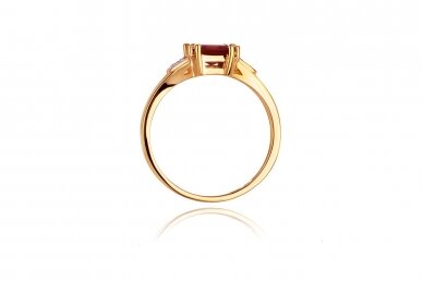 Gold ring with garnet W040B 2