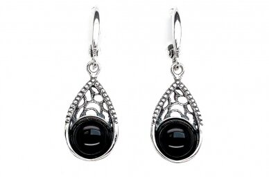 Earrings with black onyx A2853350640 Earrings with black onyx A2853350640