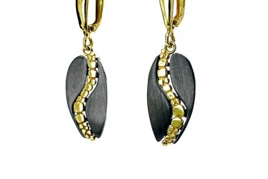 Rhodium & Gold plated Earrings A3236800600 1