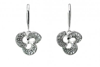 Earrings with Crystal Glass
