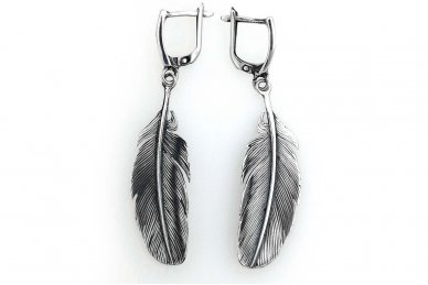 Silver Feather Earrings A3144400590 3