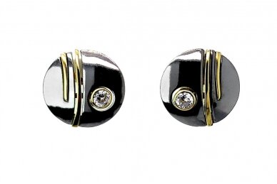 Gloss Rhodium & Gold plated Earrings A3354800650