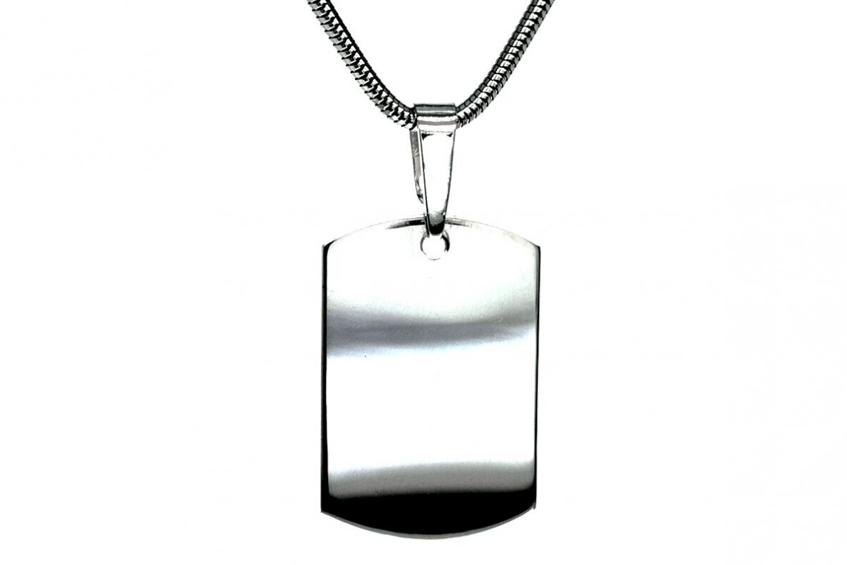 Sterling Silver Military Plate Pendant 2