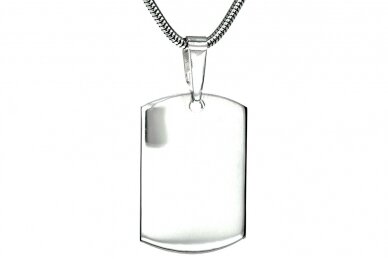 Sterling Silver Military Plate Pendant Sterling Silver Military Plate Pendant