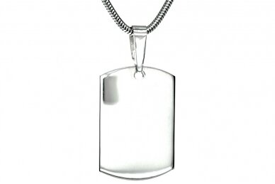 Sterling Silver Military Plate Pendant