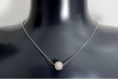 Necklace with Cubic Zirconia Pendant 1