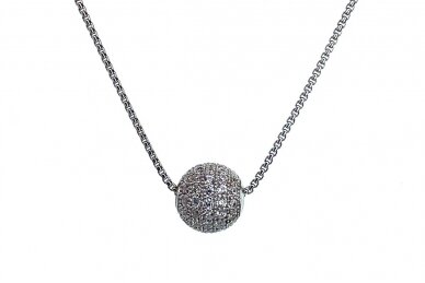 Necklace with Cubic Zirconia Pendant