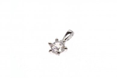 Silver pendant with zircon - Star P0000400150 2