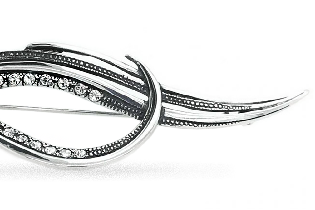 Sidabrinė segė su Swarovski kristalais SA327500540 2