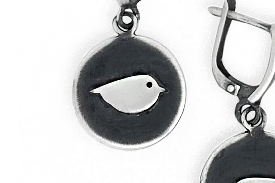 Silver Bird Earrings 3