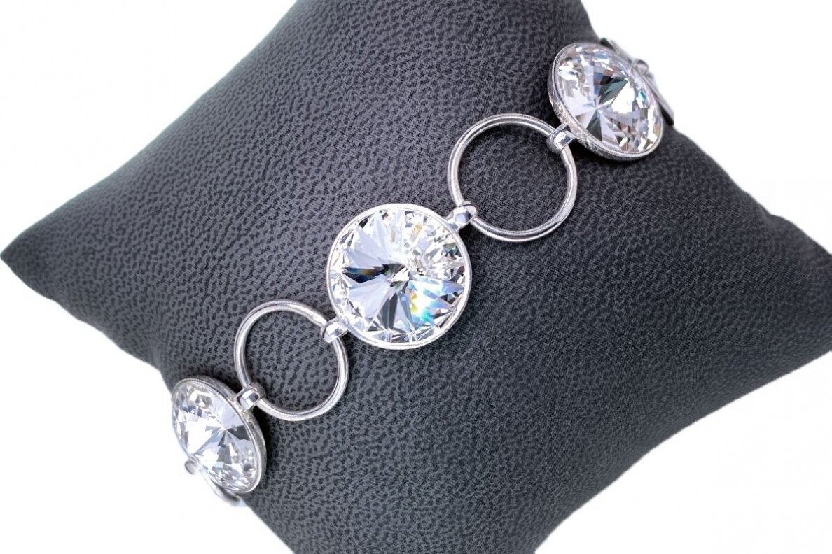 Sidabrinė apyrankė su Swarovski krištolu AP337352110 1