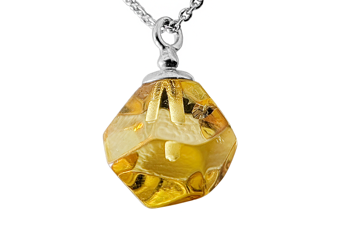 Silver chain with Amber 3 Silver chain with Amber 3