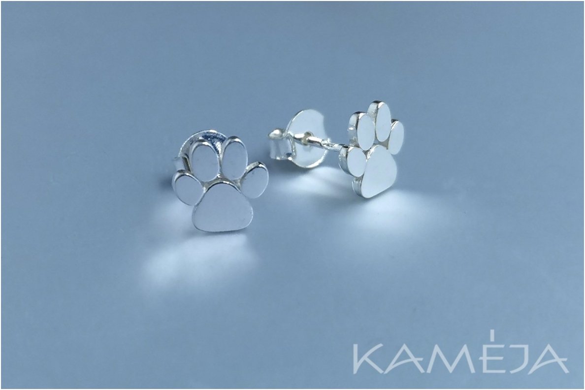 Silver Paw Earrings Silver Paw Earrings