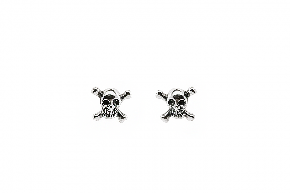 Silver earrings - Skulls 1