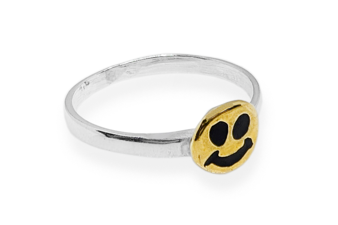 Silver gold plated ring - Smile 1 Silver gold plated ring - Smile 1