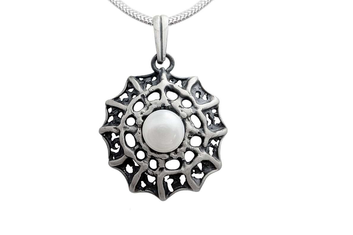 Silver pendant - Spider Web 2 Silver pendant - Spider Web 2