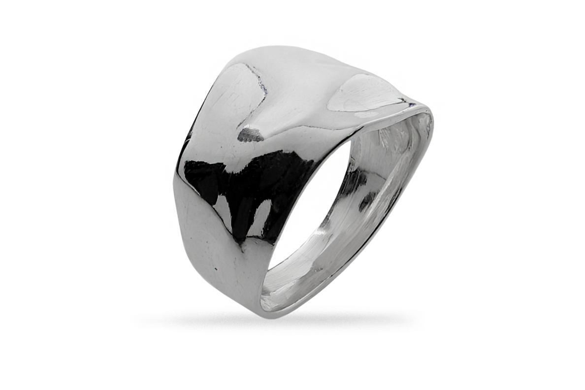 Silver wide ring 1
