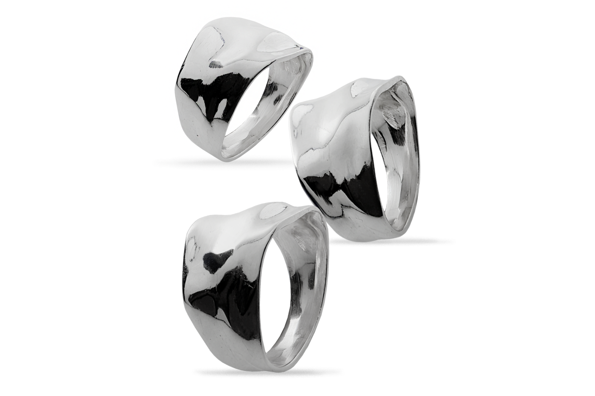 Silver wide ring 2