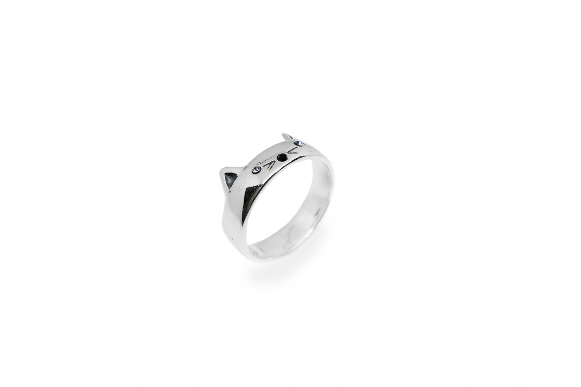 Silver ring - Kitten
