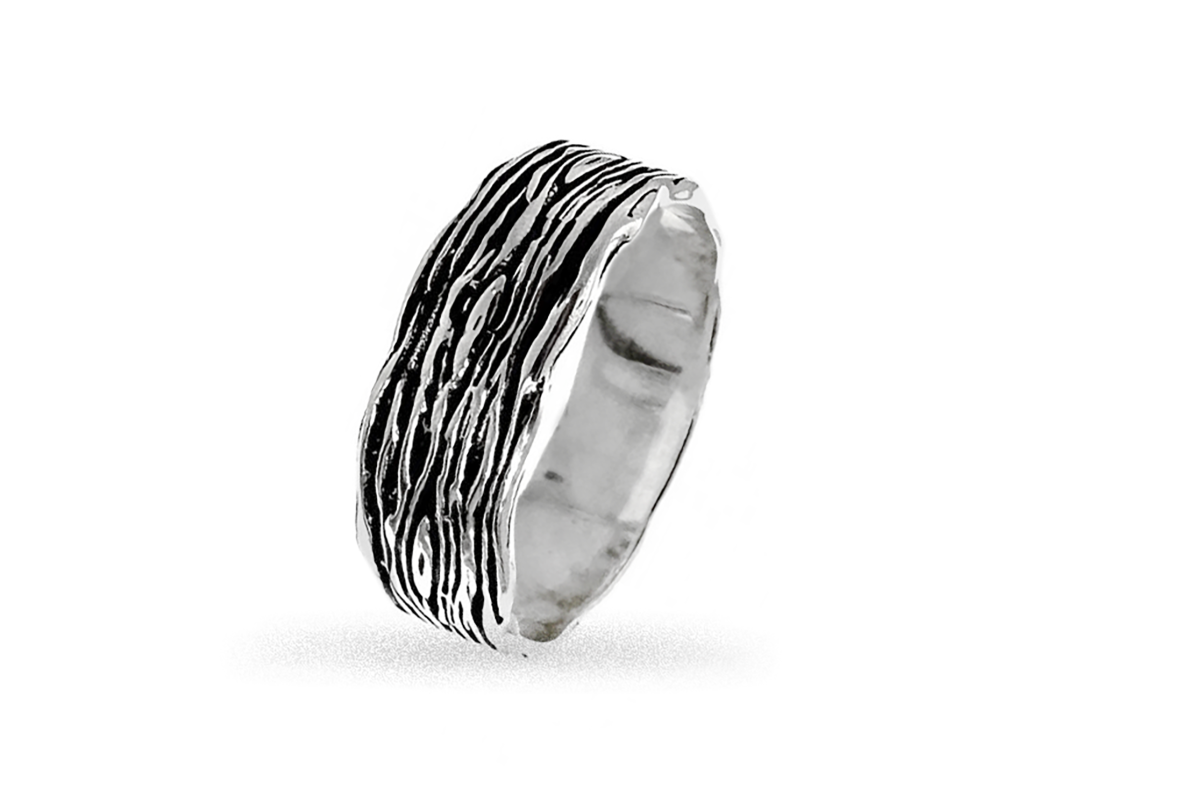 Silver ring - Tree bark Ž0000350530 Silver ring - Tree bark Ž0000350530